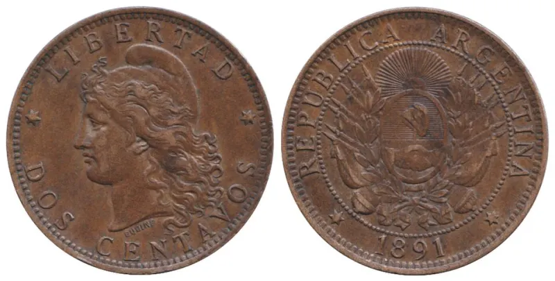 Argentina 2 centavos bronze