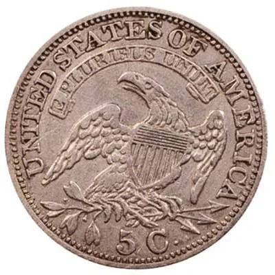 Capped Bust half dime reverse, 1829–1837
