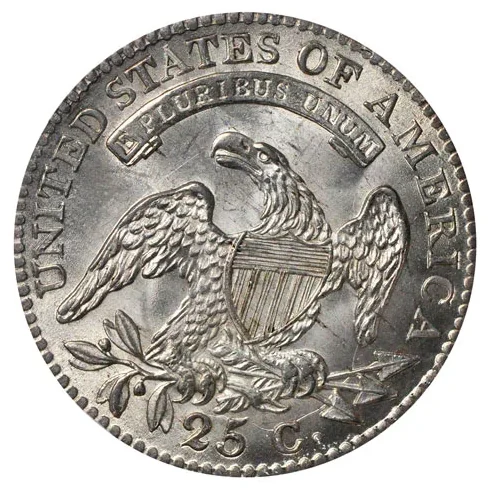 Capped Bust quarter reverse, 1815–1838