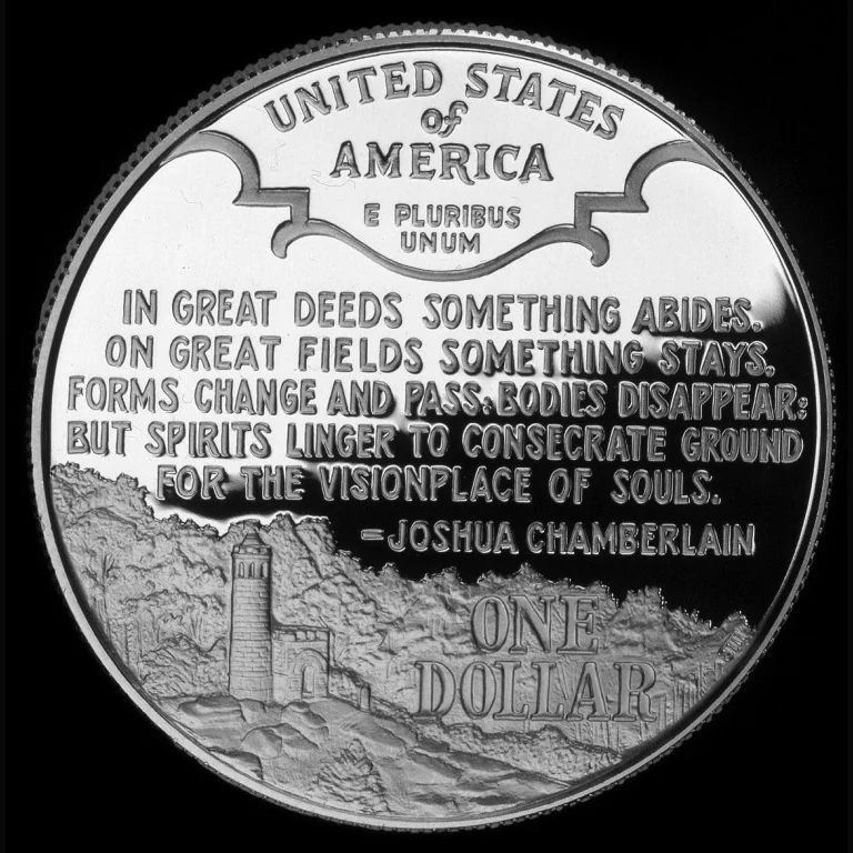 Civil War commemorative dollar reverse, 1995