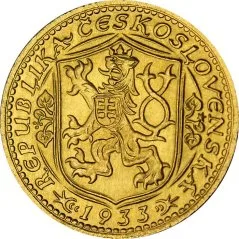 Czechoslovakia St. Wenceslas 1 ducat reverse, 1923–1951