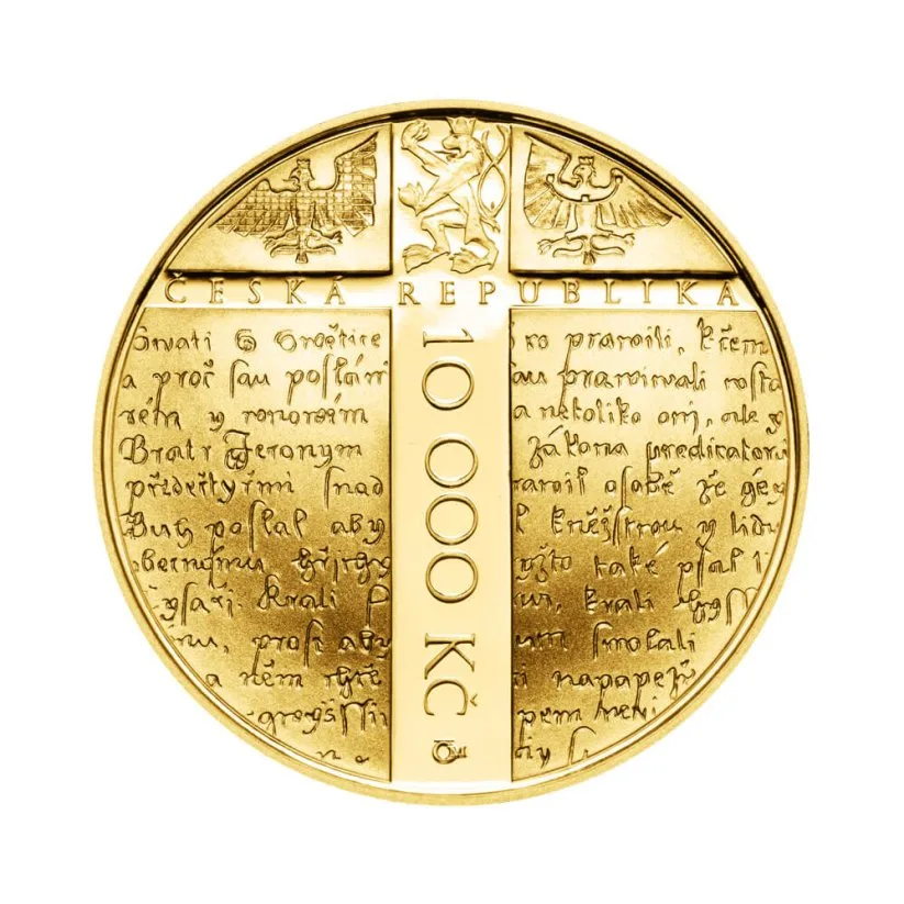 Czech 10000 Kč gold (1 oz) reverse, 1995–date