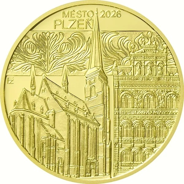 Czech 5000 Kč gold (1/2 oz) reverse, 1995–date