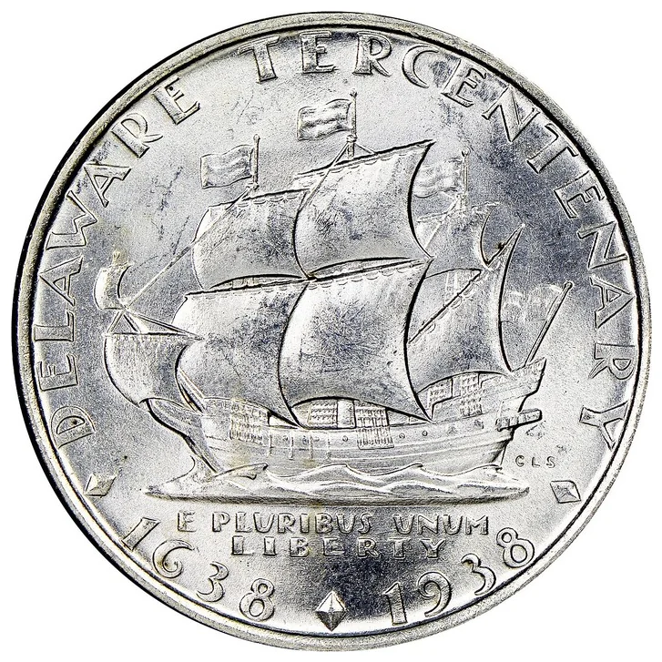 Delaware half reverse, 1936