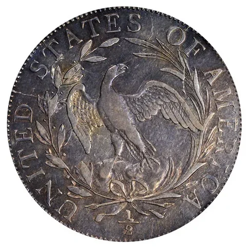 Draped Bust half dollar reverse, 1796–1807