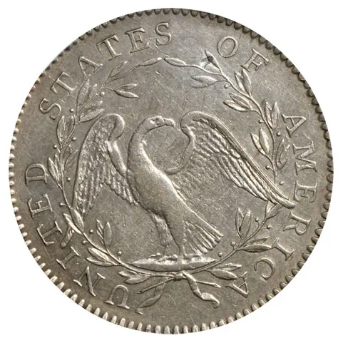 Flowing Hair half dollar reverse, 1794–1795