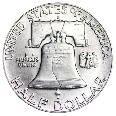 Franklin half dollar reverse, 1948–1963