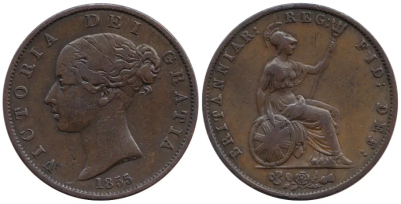 Britain copper halfpenny