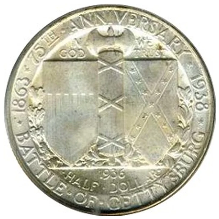 Gettysburg half reverse, 1936