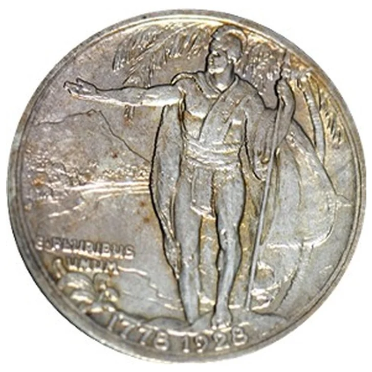 Hawaii Sesquicentennial half (1928) reverse, 1928