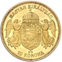 Hungary 10 korona / corona reverse, 1892–1915