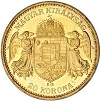Hungary 20 korona / corona reverse, 1892–1915