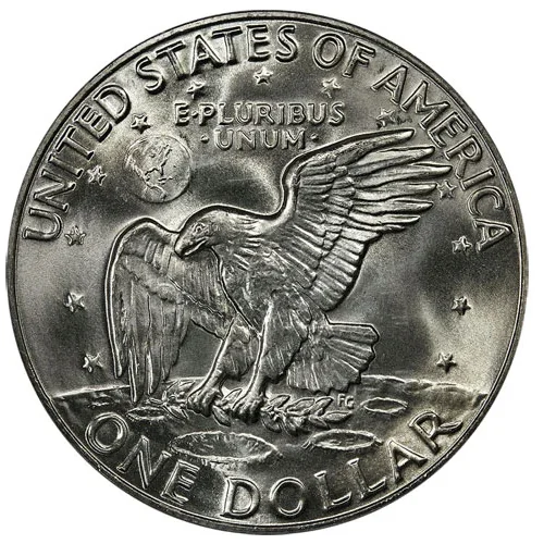 Eisenhower dollar (clad) reverse, 1971–1978