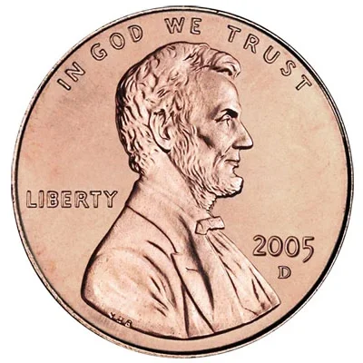 Lincoln memorial cent (copper)