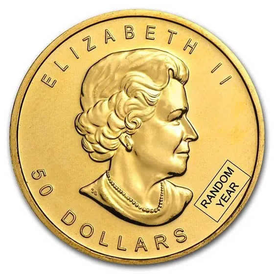 Canada Maple Leaf 1 oz gold reverse, 1979–date
