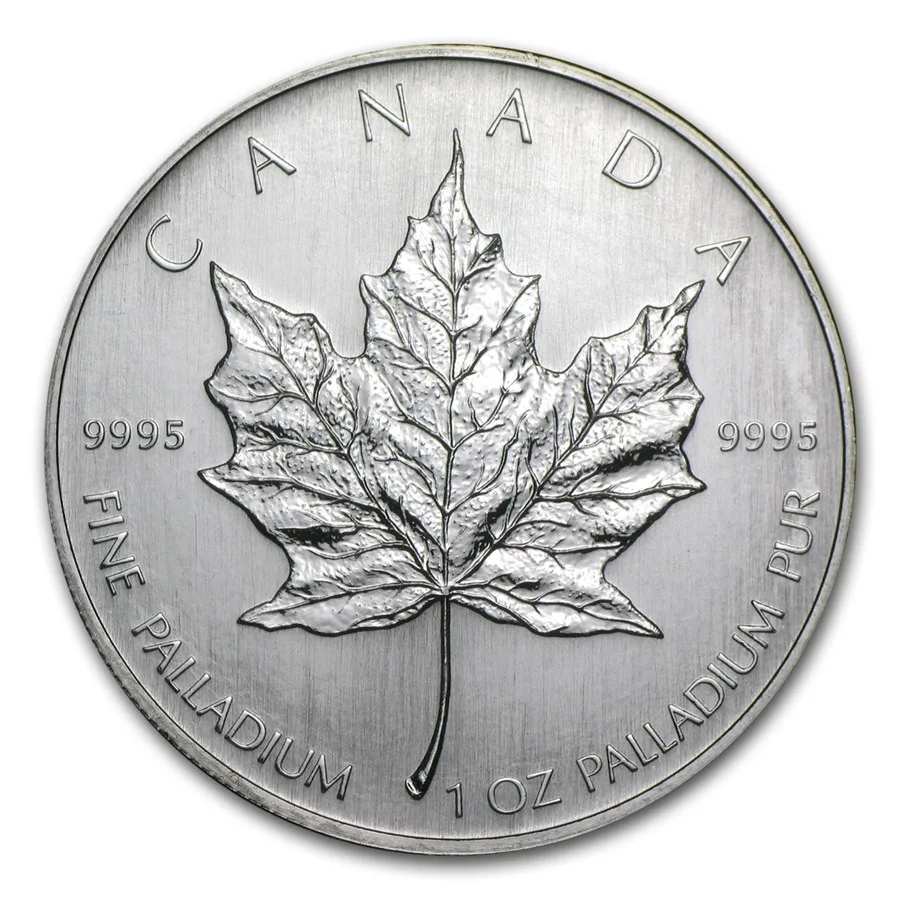Canada Maple Leaf 1 oz palladium reverse, 2005–2007, 2009, 2015–date