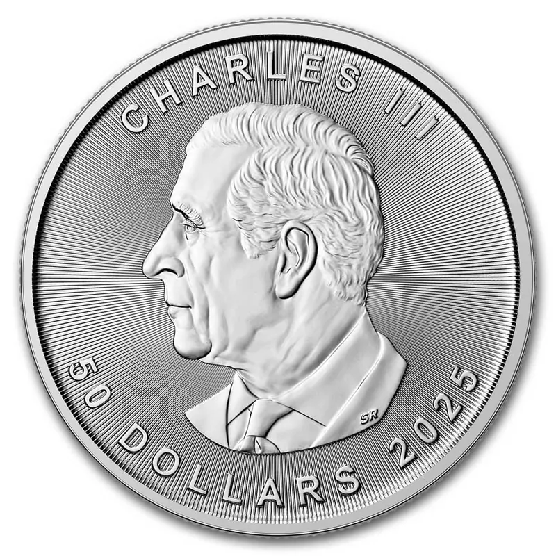 Canada Maple Leaf 1 oz platinum reverse, 1988–date