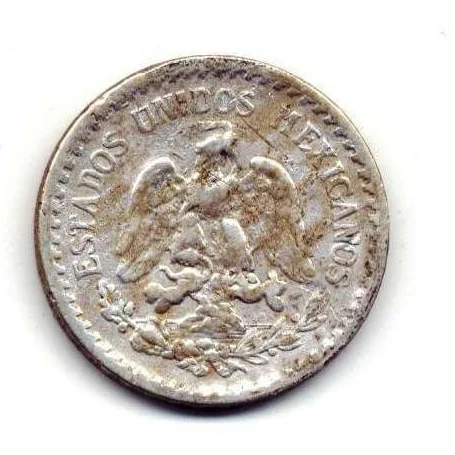 Mexico 10 centavos 0.720 (DIEZ CENTAVOS) reverse, 1925–1935