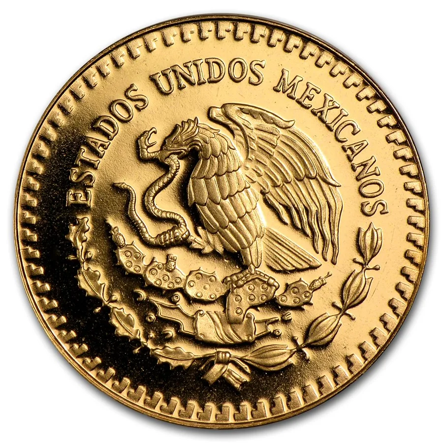 Mexico 250 pesos gold commemorative reverse, 1985–1992