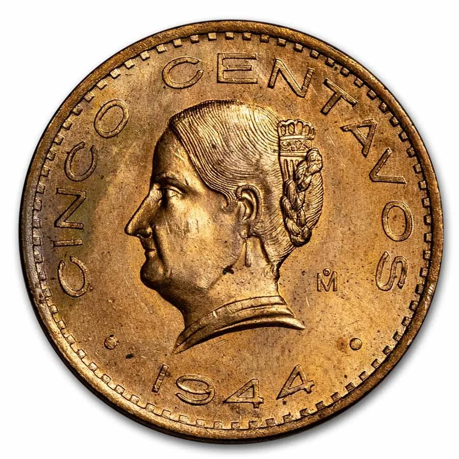 Mexico 5 centavos bronze (1942–1955)
