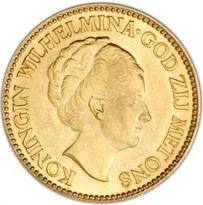 Netherlands 10 guilders gold obverse, 1875–1933
