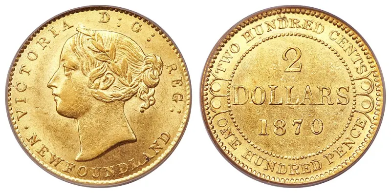 Newfoundland $2 gold