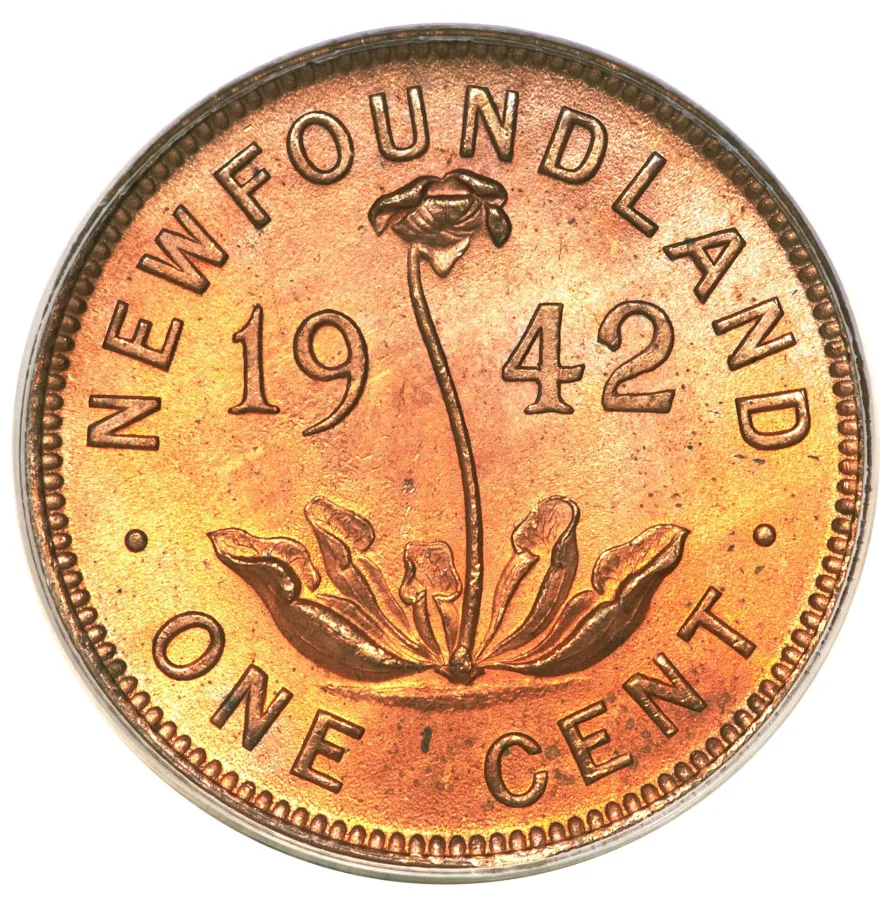 Newfoundland small cent reverse, 1938–1947