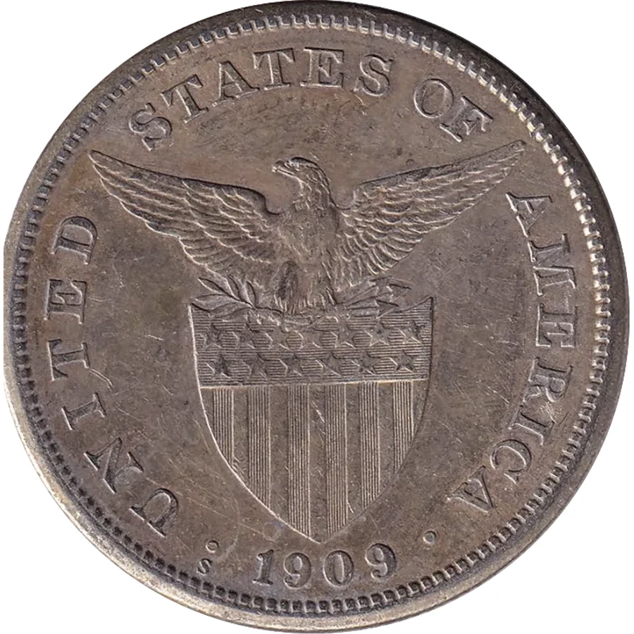 Philippines peso silver reverse, 1903–1912