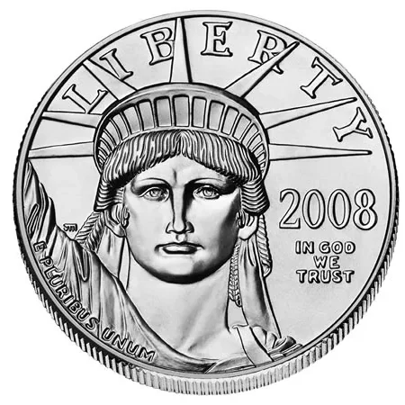 American Platinum Eagle 1 oz obverse, 1997–date