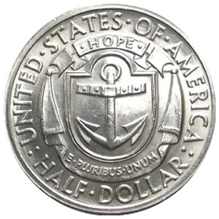 Rhode Island half reverse, 1936