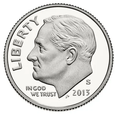 Roosevelt dime (90%)