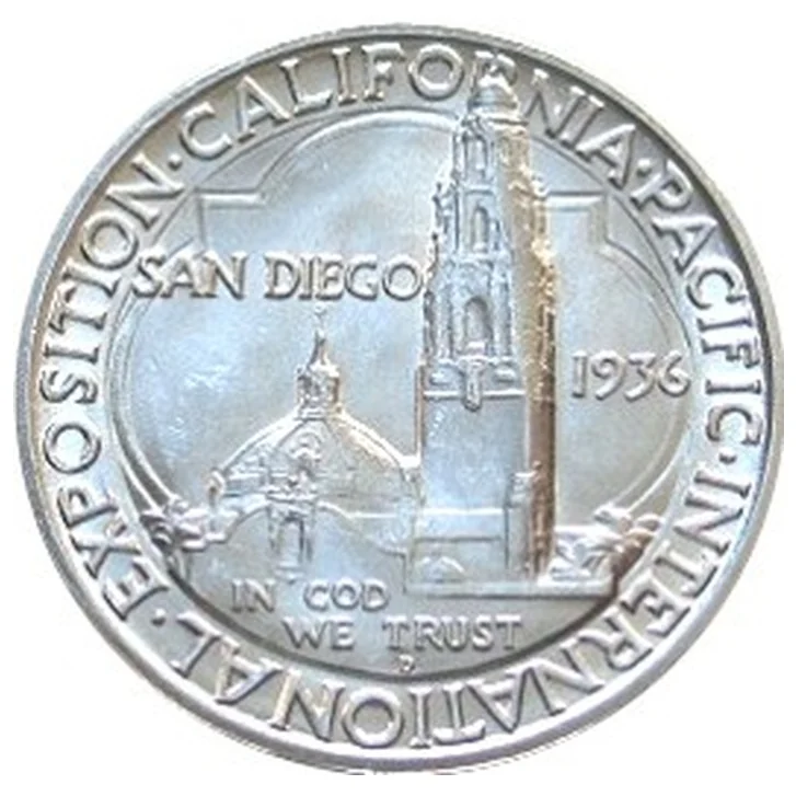 San Diego / California-Pacific half reverse, 1935–1936