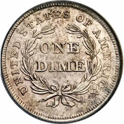 Seated Liberty dime reverse, 1837–1891
