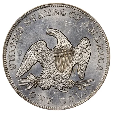 Seated Liberty dollar reverse, 1840–1873