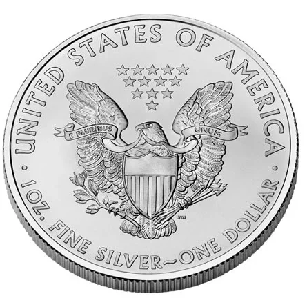 American Silver Eagle 1 oz reverse, 1986–date