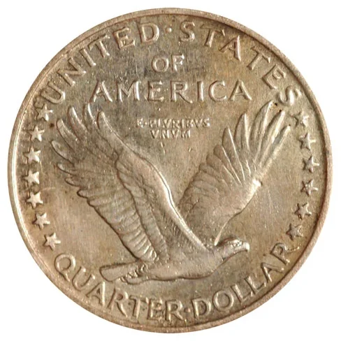 Standing Liberty quarter reverse, 1916–1930