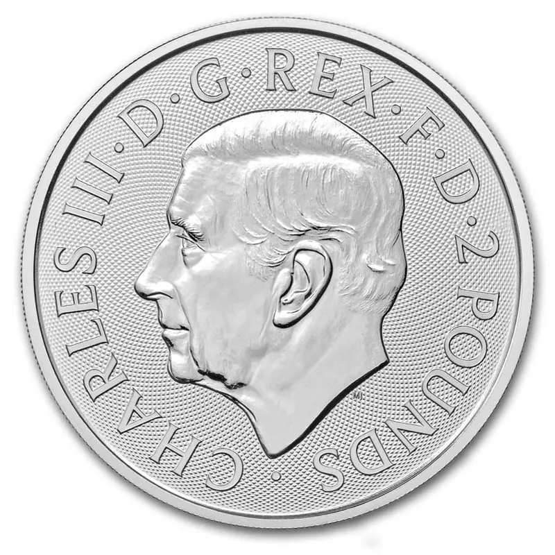 UK Britannia 1 oz silver reverse, 1997–date