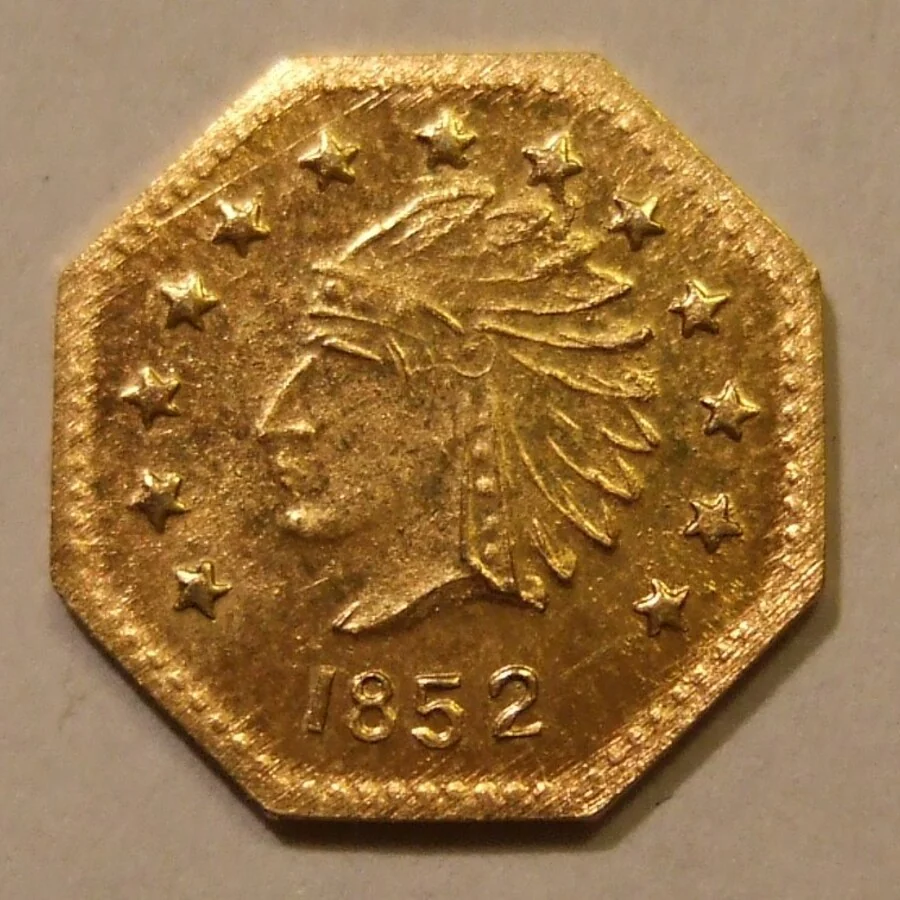 California Fractional Gold 50¢ (octagonal, typical)