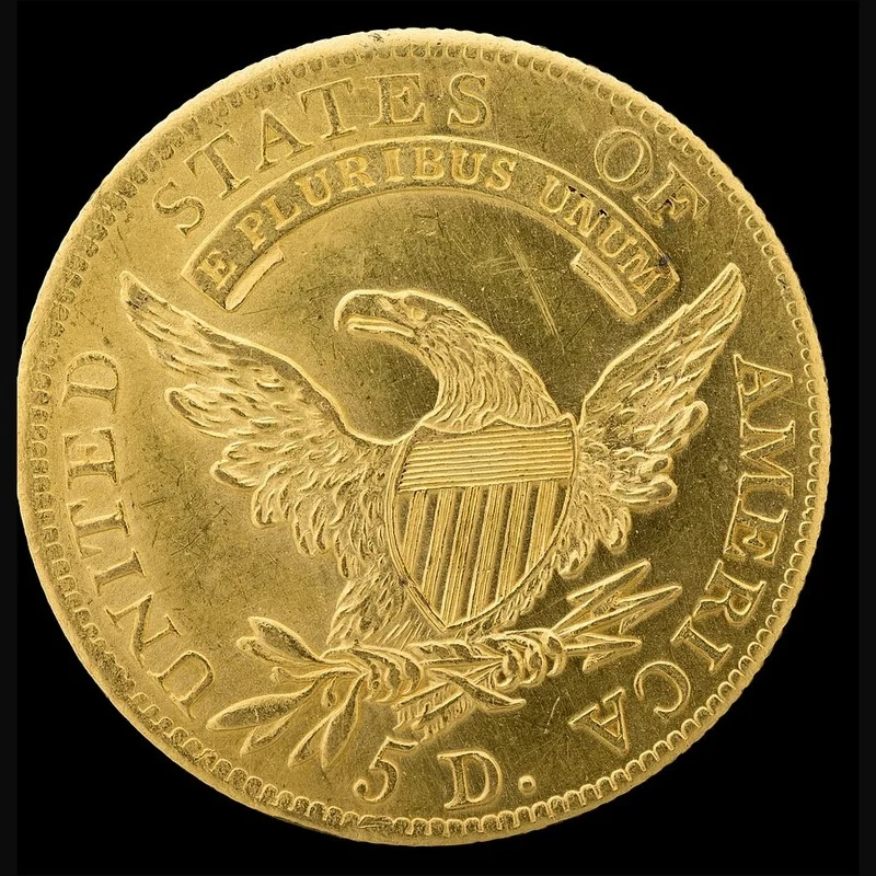 Capped Bust $5 Half Eagle (1807-1834) reverse, 1807–1834