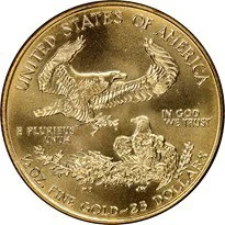 Gold Eagle $25 - 1/2 Ounce (1986-Date) reverse, 1986–2026