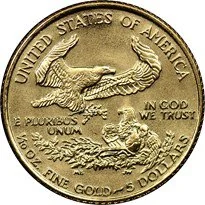 Gold Eagle $5 - 1/10 Ounce (1986-Date) reverse, 1986–2026