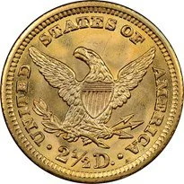 Liberty Head $2.50 (1840-1907) reverse, 1840–1907