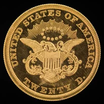 Liberty Head $20 Double Eagle Type 1 (1850-1866) reverse, 1850–1866