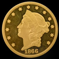 Liberty Head $20 Double Eagle Type 2 (1866-1876)
