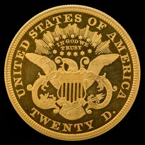 Liberty Head $20 Double Eagle Type 2 (1866-1876) reverse, 1866–1876