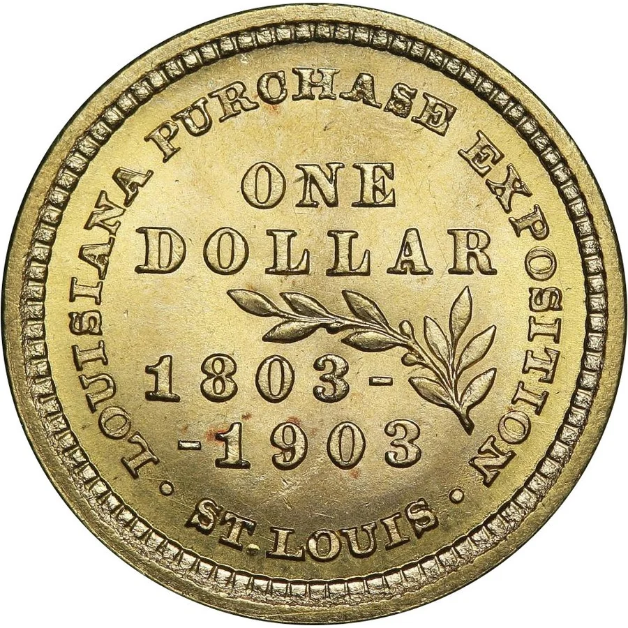 Louisiana Purchase Exposition $1 (1903) reverse, 1903