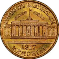 McKinley Memorial $1 (1916-1917) reverse, 1916–1917