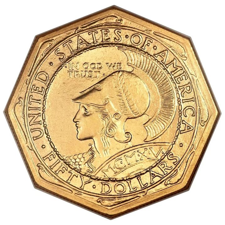 Panama-Pacific Octagonal $50 (1915)
