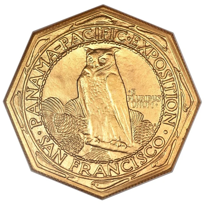 Panama-Pacific Octagonal $50 (1915) reverse, 1915