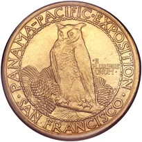 Panama-Pacific Round $50 (1915) reverse, 1915